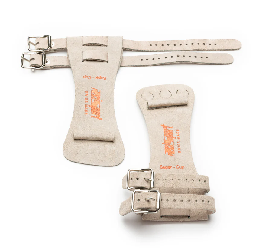 Reisport Men's High Bar Grips - Double Buckle